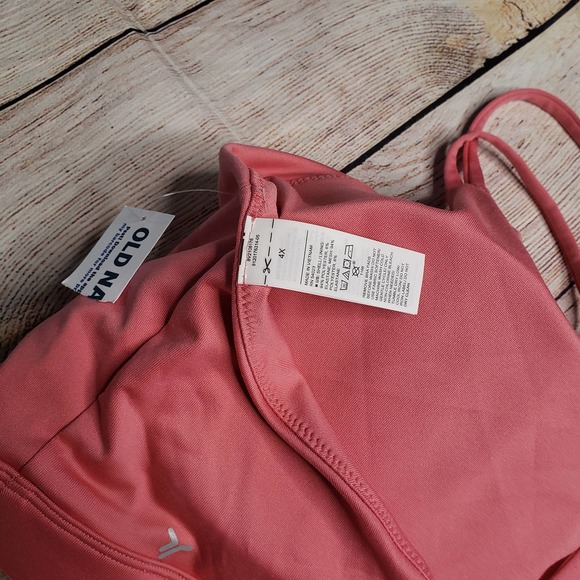 OLD NAVY Pink Strappy Padded Athletic Racerback Sports Bra 4X - Picture 5 of 5